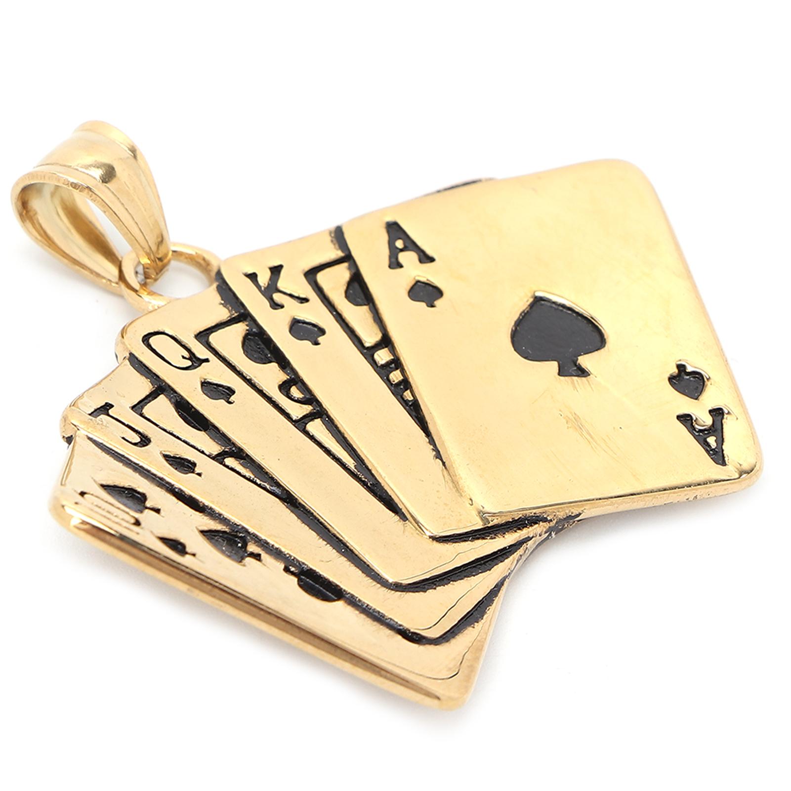 

Ремонтные пуллеры для молнии, подвески в форме покера из титановой стали, аксессуары для одежды для пожилых, золотистые