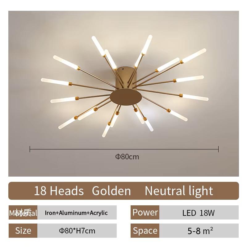 Modern Creative Fireworks LED Ceiling Lamp Nordic Living Room Lights Lustre Home Indoor Bedroom Dining Room Ceiling Chandeliers