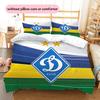 FC Dynamo Kyiv Pattern Bedding Quilt Set  Home Decoration  Gift (1 * duvet cover + 2 * pillowcase  without core)