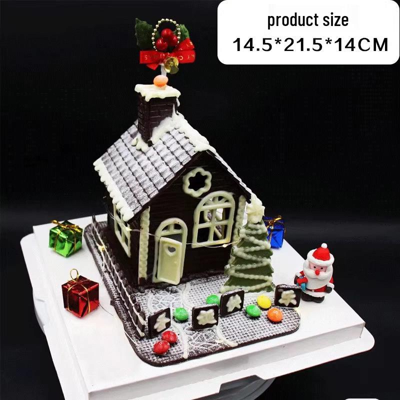 Silicone Christmas Sleigh Mold: Food-Grade Chocolate Shells for Fun Festive Cake and Mousse Decorations