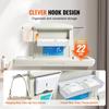 Wall-Mounted Baby Changing Station, Horizontal Foldable Diaper Change Table with Safety Straps and Hanging Rods, Use in Commercial Bathrooms, Daycare