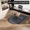 Solid color computer chair mat flannel floor mat thickened desk swivel chair arched carpet study soft dressing table foot mat