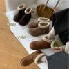 2025 autumn and winter new woolen lamb wool snow boots versatile mango head comfortable women's velvet cotton short boots