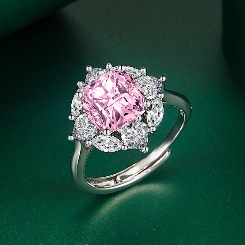 BELLA BOX Classic Opening Resizable Rings For Women Zircon Engagement Party Fine Jewelry Gift