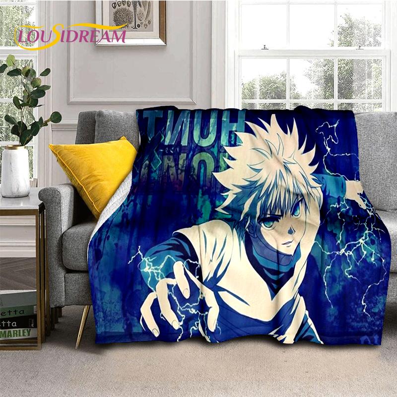 HxH Anime Hunter×Hunter Cartoon Soft Flannel Blanket for Beds Bedroom Sofa Picnic,Throw Blanket for Cover Outdoor Leisure Nap