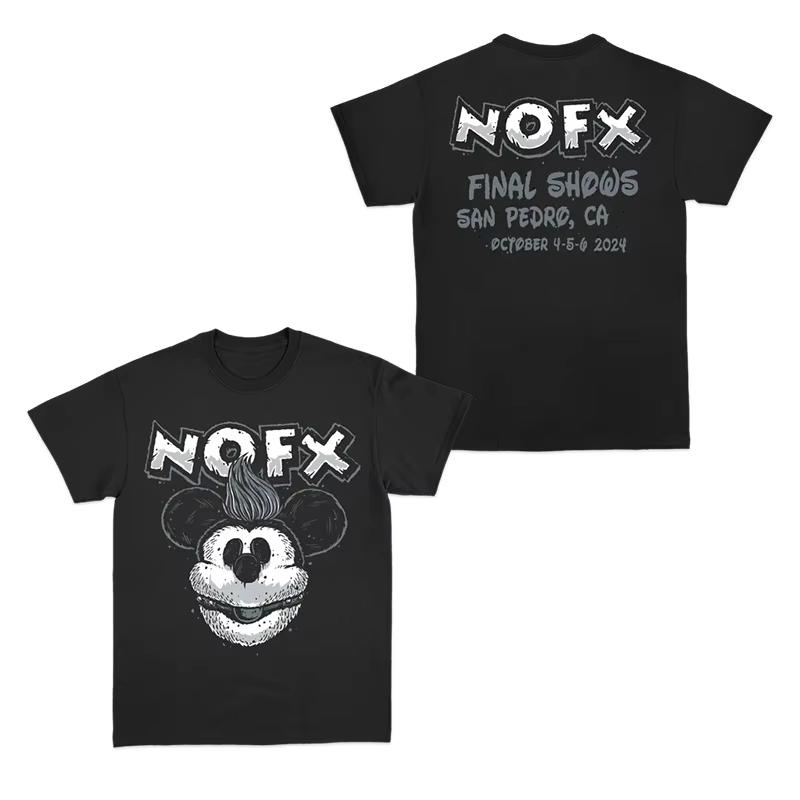 2025 Neues NOFX Punk Band Album Rock Roter Hai Hase Amerikanisches Lockeres Herren- und Damen Kurzarm T-Shirt