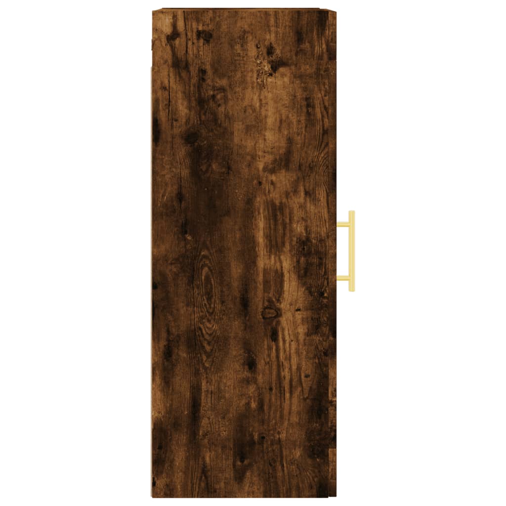 Wall Mounted Cabinet Smoked Oak Finish 34.5 x 34 x 90 cm