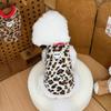 Nova Roupa de Inverno Quente de Lã para Filhotes Estampa de Urso com Argola D Colete para Cachorro Removível Pug Teddy Coat Yorkies Poodle