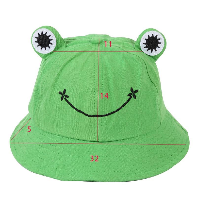 Bucket hat adult frog spring and autumn fashion adult hat tide frog bucket hat student sunshade basin hat