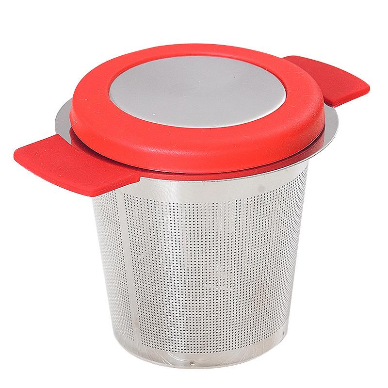 Stainless Steel Tea Filter with Double-Handle, Silicone Tea Filter, Double-Ear Tea Maker, Tea Partition, Tea Partition,