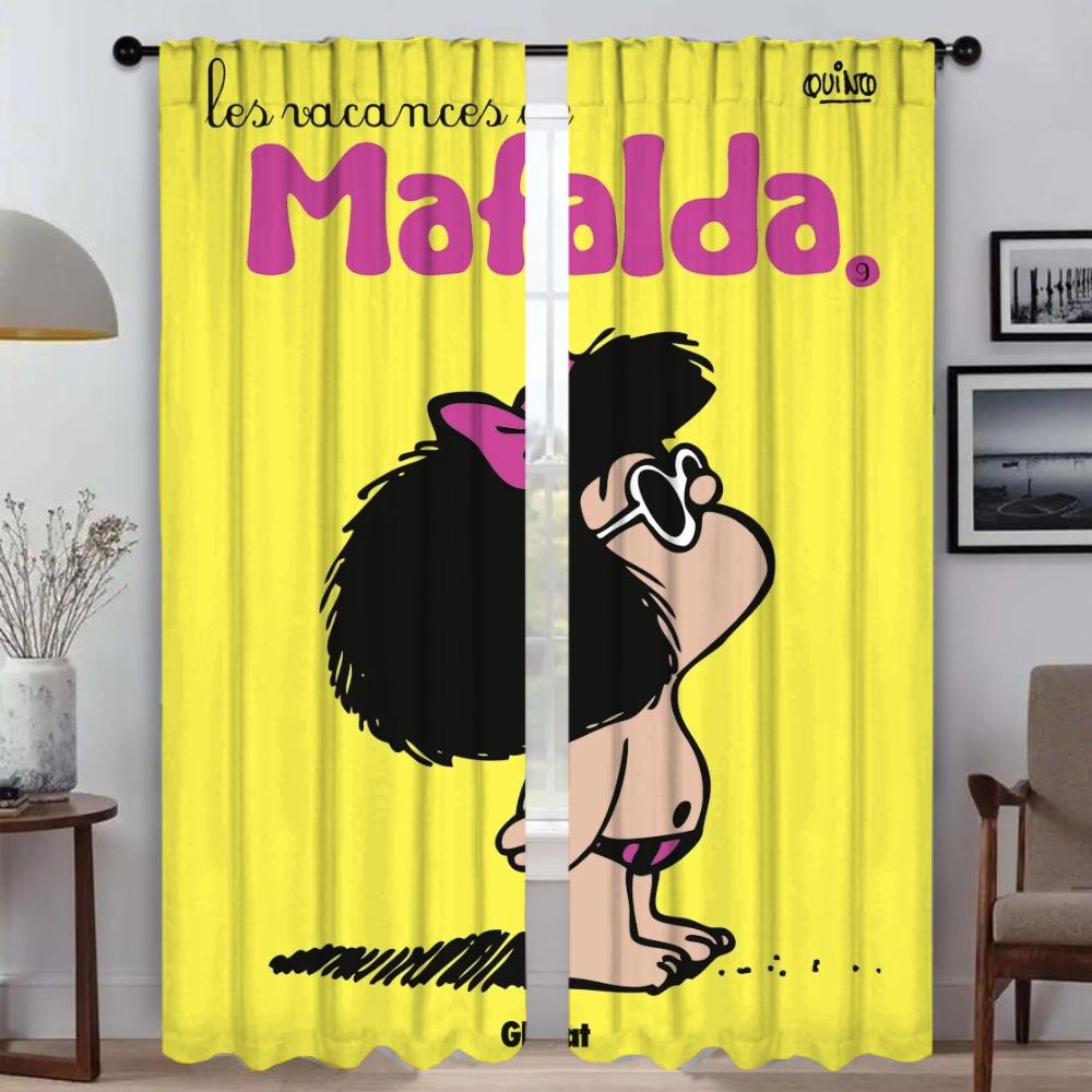 Mafaldas Elegant Room Curtains for Camera Blackout Curtain Partition Home Interior Curtains 2 Pieces Shades Tulle for Bedroom