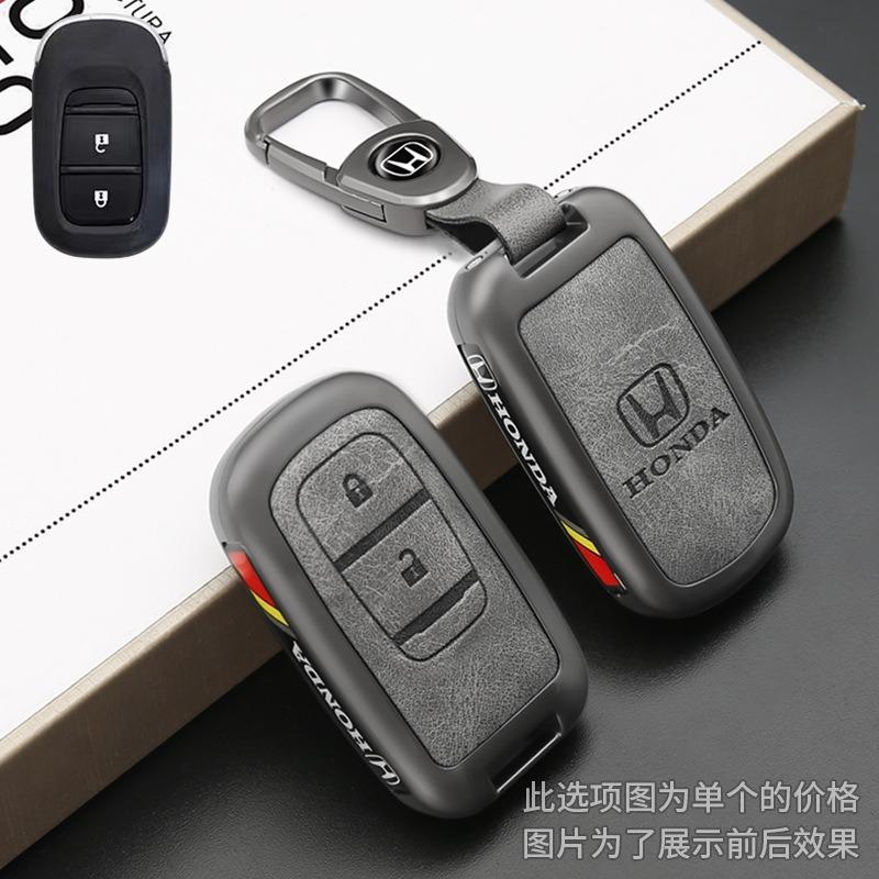 Leather Car Key Cover Case Shell Fob for Honda 2022 2023 2024 2025 for Civic for Accord for CR-V for HR-V for Pilot Accessories DE6