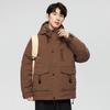 New Down Jacket Men's Trendy Brand Fashion Tooling Outdoor Mountain Jacket Loose Fashion Hooded Men's Jacket