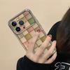 Color grid is suitable for Apple mobile phone case 17promax new 16promax cartoon 15plus electroplating 14