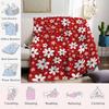 Crimson Daisy Field Flannel Blanket Warm Soft Halloween Christmas Couch Warm Cozy Decorative Decor Gift for All Season