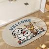 Cartoon Cute Bathroom Mat, Super Absorbent Anti Slip Quick Drying Soft Washable Floor Mat for Home Decoration