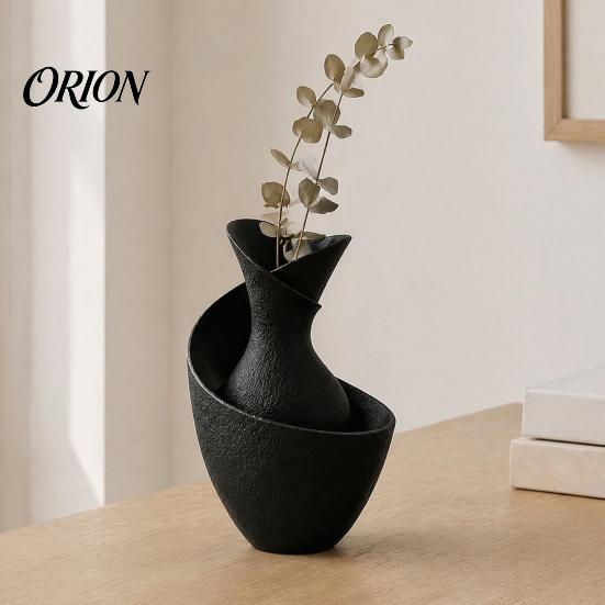 Decorative Vessel for Courtyard Display Minimalist Vase, Modern Flower Vase Living Room Dining Table Versatile Planter Balcony Garden Bedroom,