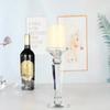 Crystal Glass Candle Holder Pillar Candle Stand Centerpieces Decorations For Wedding