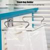 Stainless Steel Door Back Kitchen Garbage Trash Bag Holder Hanging Rack Bracket