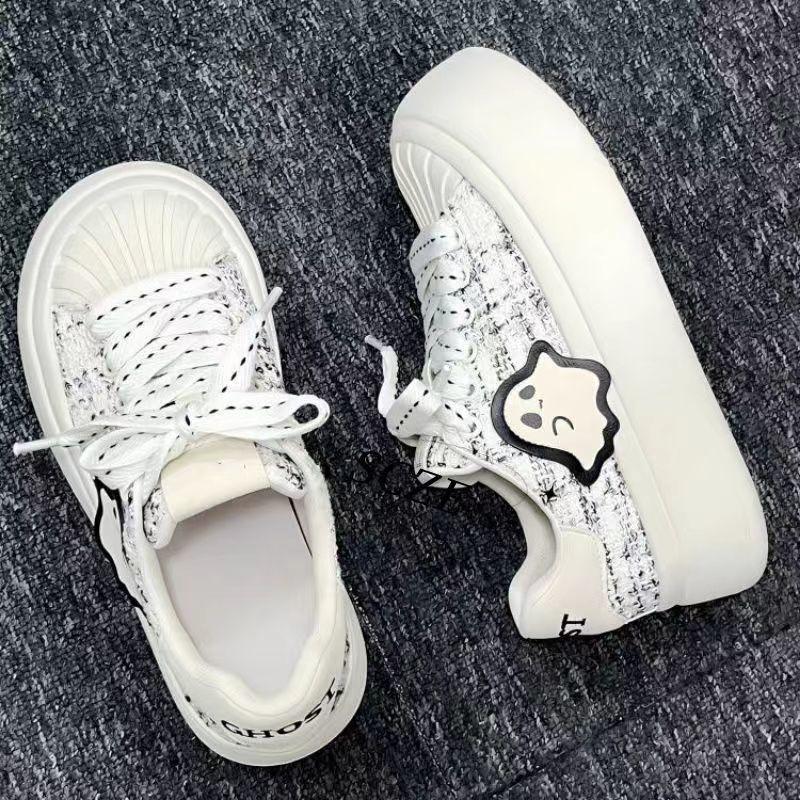 Shell Head Cute Summer New Big Head Thick Sole Heightening Casual Sports Board Shoes