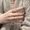 French Light Luxury Retro Ring Wire Drawing Process Italian Medium And Ancient Style Wide And Narrow Version Couple Ring Opening Adjustable