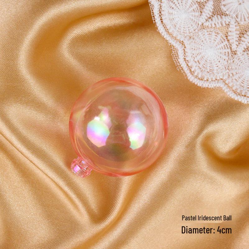 50 Iridescent Bubble Ball Cake Decorations - Colorful and Transparent Birthday Ornaments