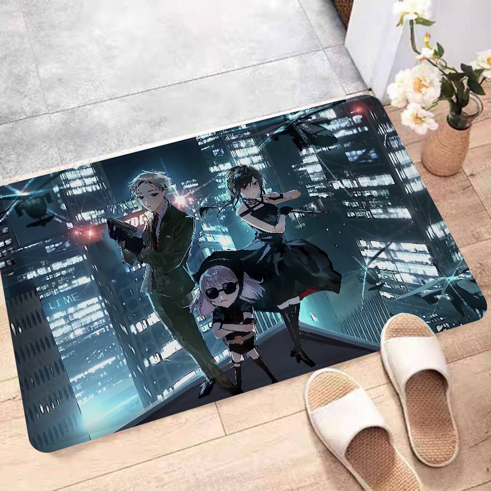 Japanischer Manga Spy X Family Fußmatte Rutschfest Wasserabsorbierend Langer Streifen Kissen Schlafzimmermatte Alfombra