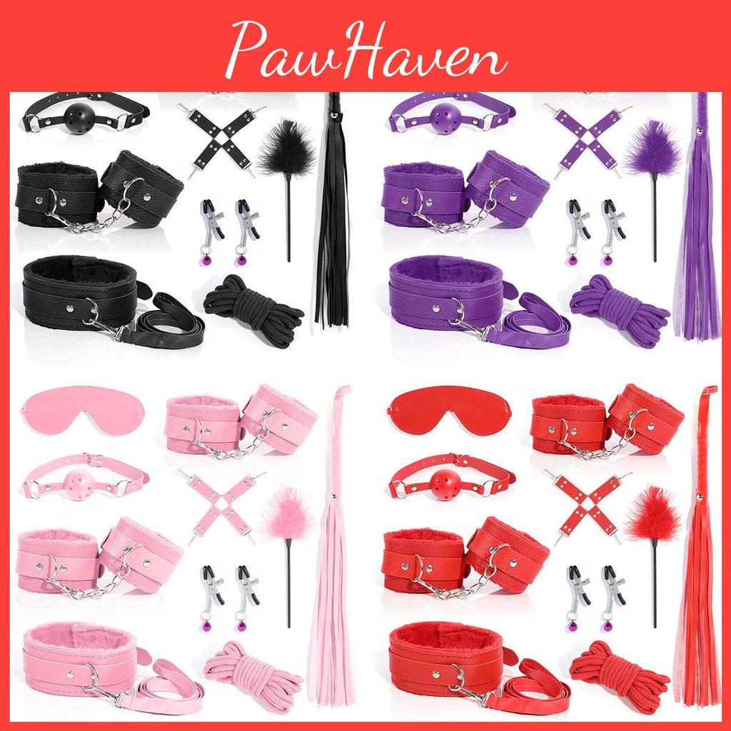Couples Set Bondage Handcuffs 10piece Whip Sm Training Props