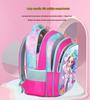 Cute Cartoon Double-Shoulder Backpack with Two-Wheel and Six-Wheel Options, 3-Piece Set for Primary School Students