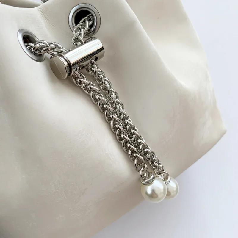 Velvet Chain Strap Bucket Bag for Women Elegant and Versatile New Bucket Bag Popular Lucky Bag