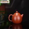 220 ml Boutique Yixing Lila Ton Teekanne Handgefertigte Drachenei-Kanne Roherz Zhu Schlammkessel Chinesisches Zisha Teeset Teeartikel Zubehör