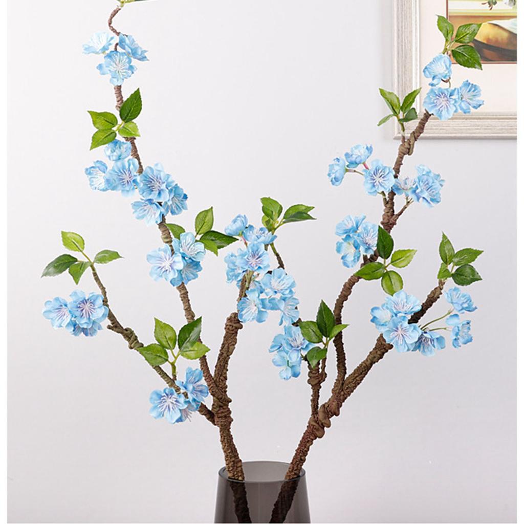 Künstliche Pflaumenblüten Lebensechte Falsche Langstielige Pflaumenblütenstrauß für Zuhause Restaurant Büro