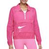 Nike Swoosh Run Logo Print Solid Color Half-Zip Jacket Women Jackets Pink DJ0925-607