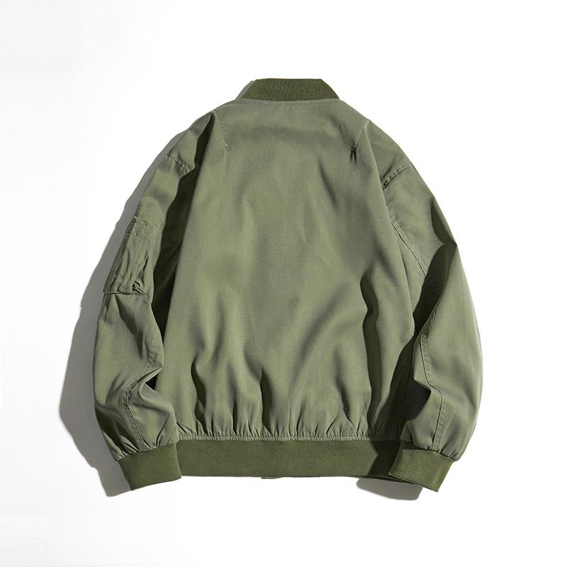 Men's Flight Jacket Loose Casual Jacket Versatile Multi Zipper Jacket