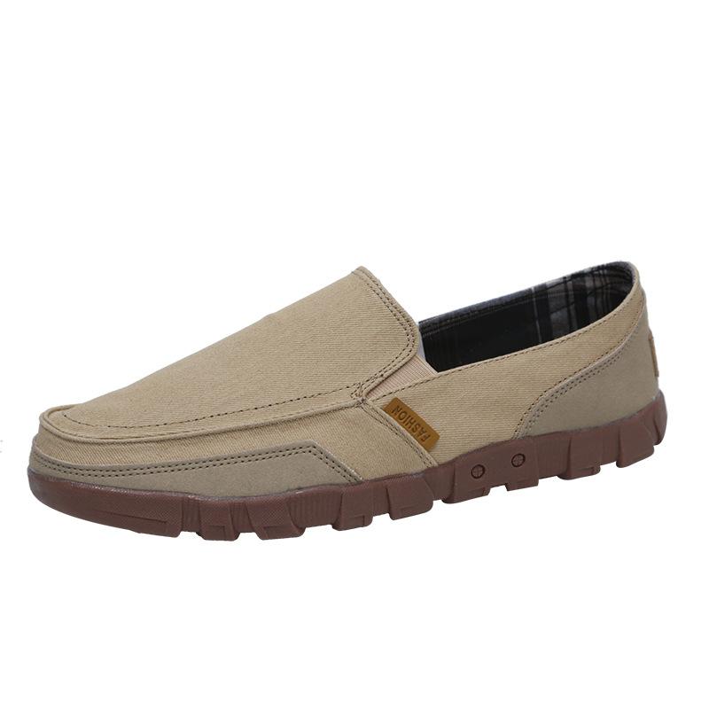 

Men s shoes canvas shoes one pedal lazy loafers spring and summer low-top foot-fitting large-size board shoes casual shoes sports shoes 39 хаки