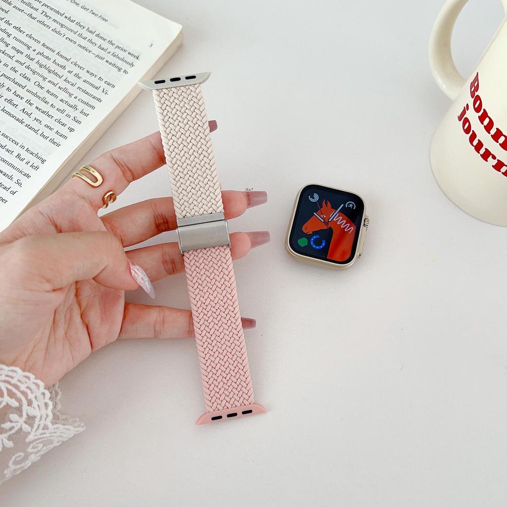 Colorful Elastic Nylon Band for Apple Watch (9, S10, SE, 8, 7, 6, 5)
