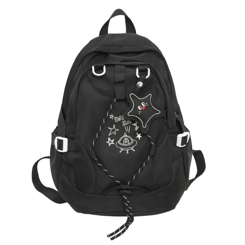 Trendy Casual School Bag for Teen Nylon Book Bag Laptop Backpack Middle Backpack