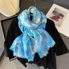 Summer Fire Clouds  Niche Literary and Colorful Cotton and Linen Scarf for Women  Versatile Spring and Summer Scarf  Seaside Travel Shawl