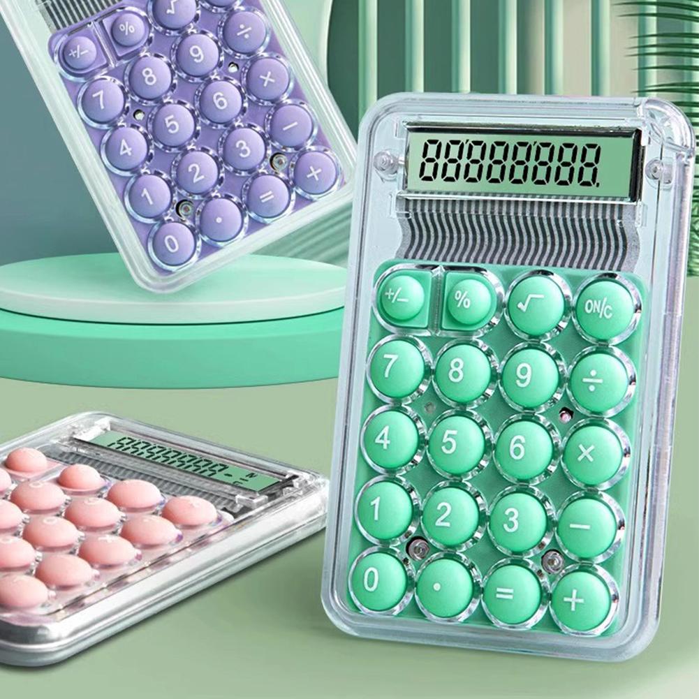 Roztomilá tichá kalkulačka mini verze učební pomůcka malá přenosná kalkulačka školní potřeby studenti/finance