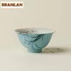 90ml Light Lake Blue Hand-painted Orchid Teacup Aesthetic Tea Bowl Cup For Tea Tea-tasting Smelling Cup Chazhan Master Cups Cha