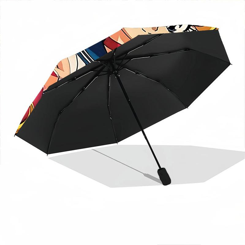 1pc Sailor Moon Fully Automatic Folding Portable Umbrella, 8 Iron Frames, Three-Fold Design, Suitable for All Seasons, Suitable for Outdoor Use.I