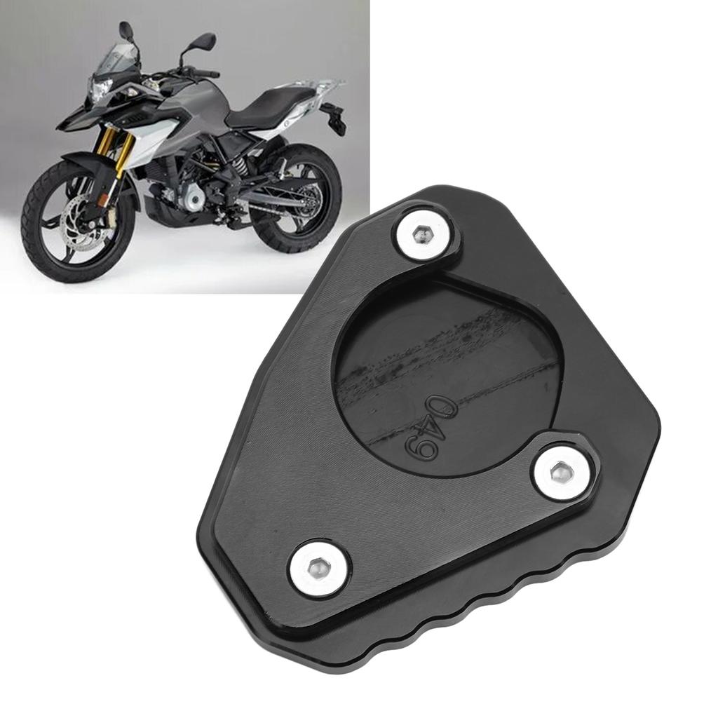 Motorcycle Kickstand Extender Pad Support Plate Aluminium Alloy Replacement for G310GS 2017‑2018Black