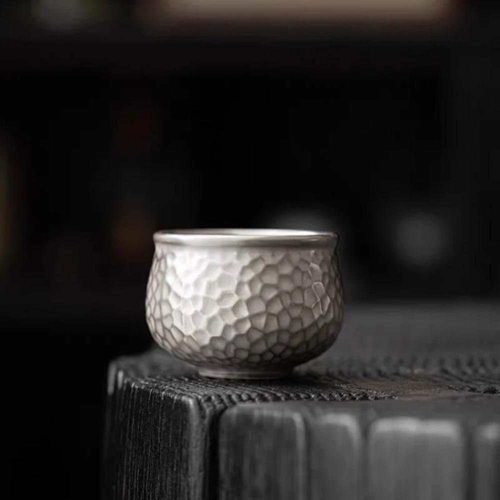 Hammered Texture Silver Gilding Teapot Gift Set Filter Heat-resistant Kung Fu Tea Pot Handmade Mini Kung Fu Tea Cup