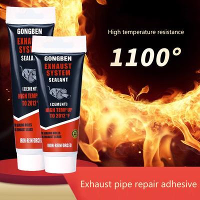 1Pc High Temperature Sealant Car Exhaust Pipe Tailpipe Muffler Motorcycle Repair Auto Repair Tool Paste Glue Automotive Metal