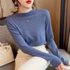 Podzimní tenký spodní jednobarevný základní pulovr svetr pro ženy Zimní s dlouhým rukávem s polovičním vysokým krkem Pletené svetry Dámské Elegantní ležérní pleteniny 24843