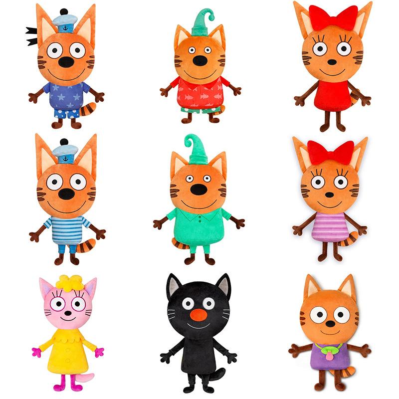 Kid-e-Cats Cartoon Toy Karamelka Three Cat Plush Toy
