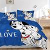 Love Between Dalmatians Print 3Pcs Bedding Setduvet Cover With 2 Bedropillowcase Home Birthday Gift