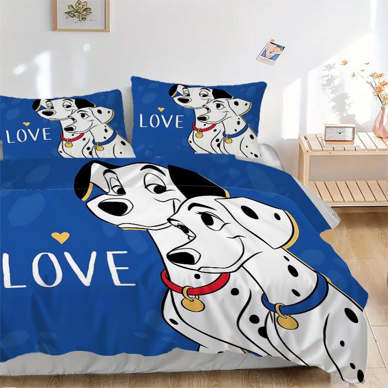 Love Between Dalmatians Print 3Pcs Bedding Setduvet Cover With 2 Bedropillowcase Home Birthday Gift