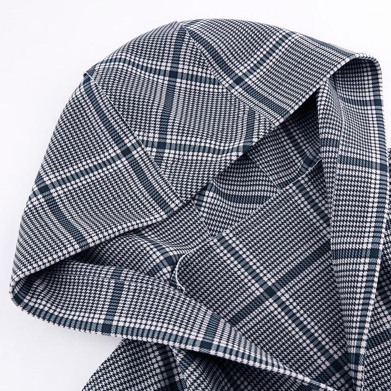 Pasite Women's Casual Plaid Hooded Jacket