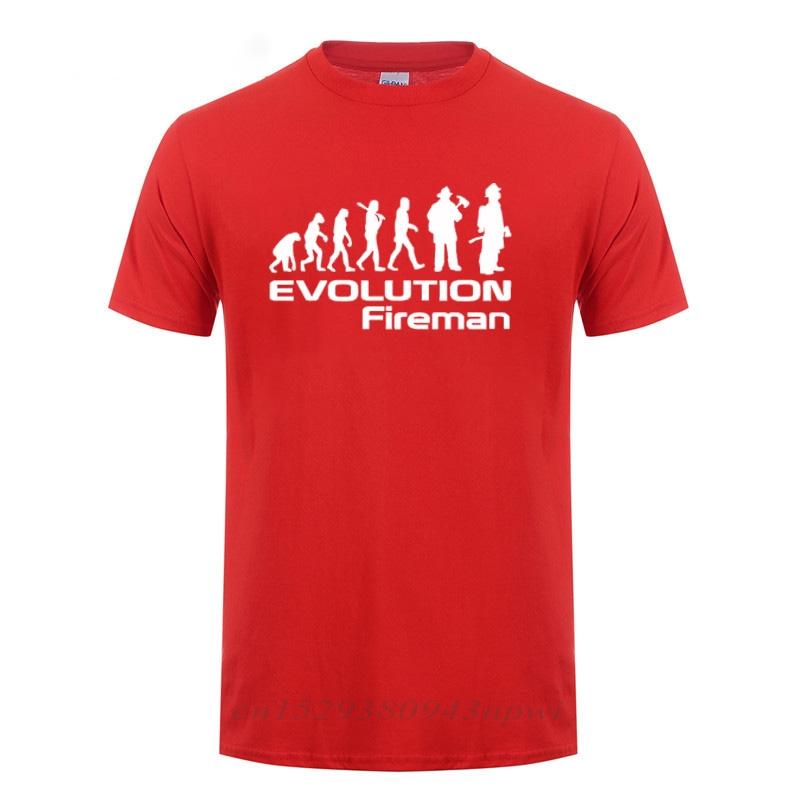 

Evolution Of A Fireman Firefighter TShirt Funny Birthday Present For Men Dad Father Husband Boyfriend Round Neck Cotton T Shirt S